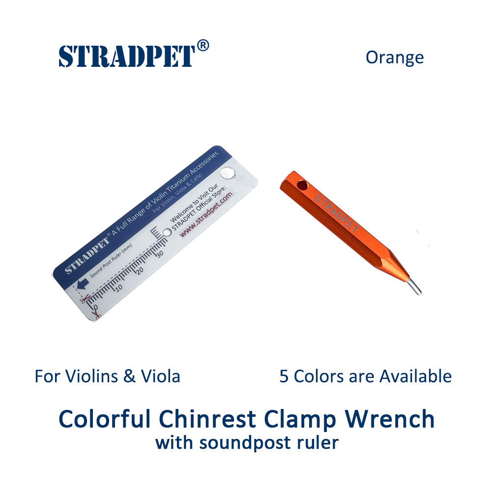 STRADPET Colorful Chinrest Clamp Wrench for Violin & Viola, Colorful Key to Chinrest Screw