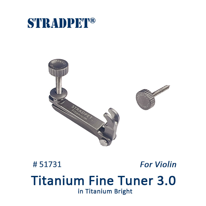 STRADPET Titanium Fine Tuner 3.0, for Violin, String Adjuster
