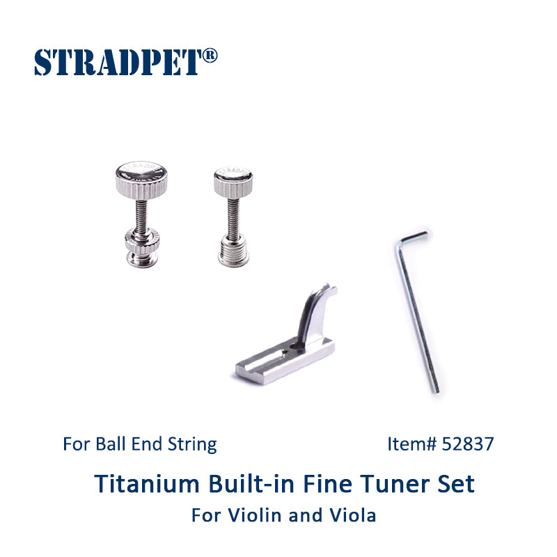 STRADPET Built-in Titanium Fine Tuner set for BALL-end string, Violin accessories, 4/4