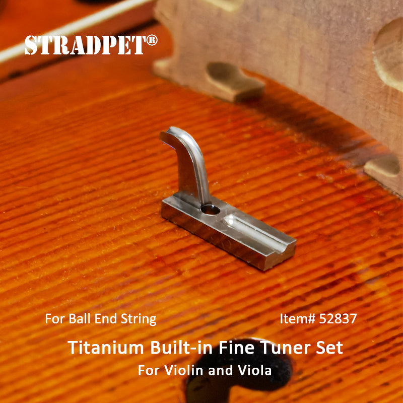 STRADPET Built-in Titanium Fine Tuner set for BALL-end string, Violin accessories, 4/4