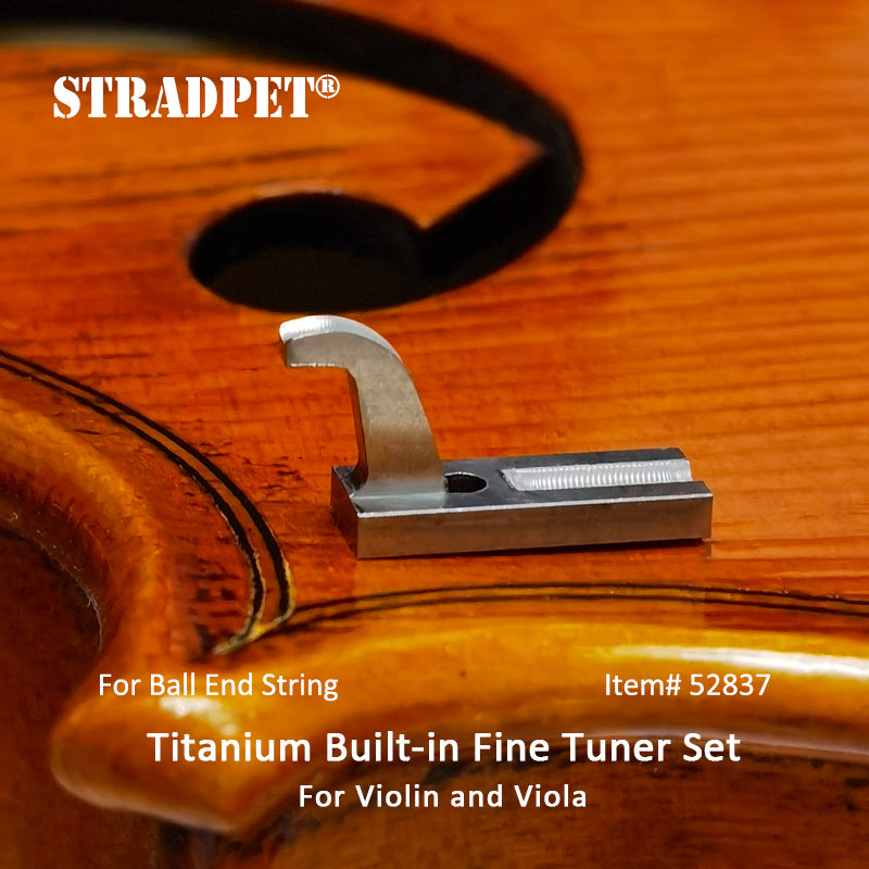 STRADPET Built-in Titanium Fine Tuner set for BALL-end string, Violin accessories, 4/4