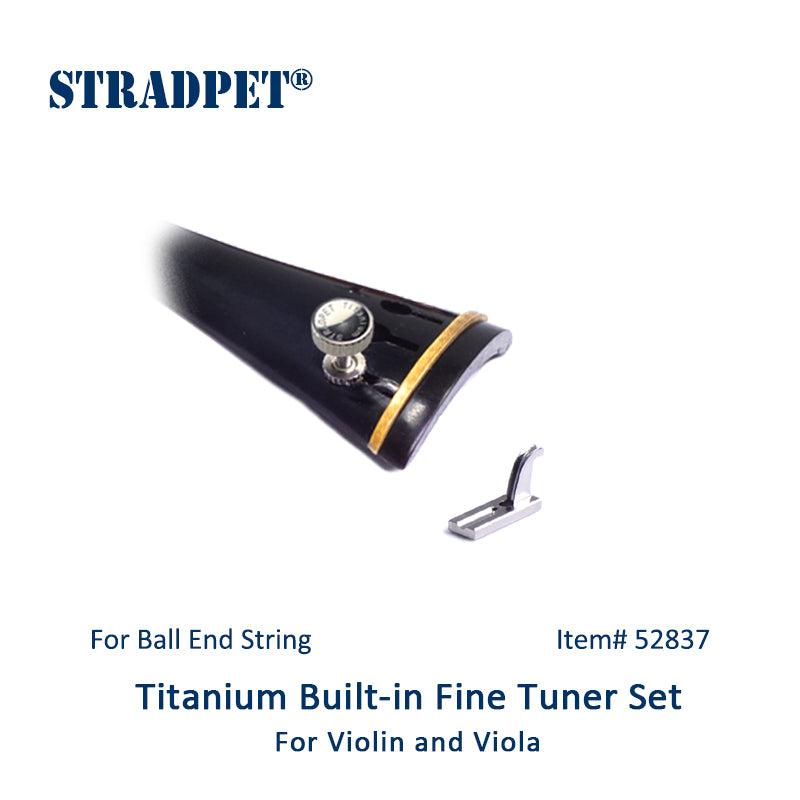 STRADPET Built-in Titanium Fine Tuner set for BALL-end string, Violin accessories, 4/4