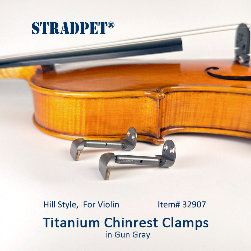 STRADPET Titanium Chinrest Clamps, Chinrest Screws, Hill Style, for Violin, Violin Accessories