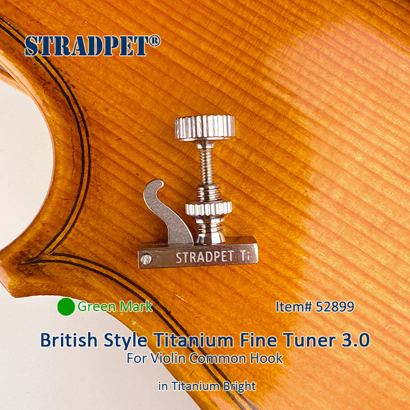 STRADPET 영국 스타일 티타늄 파인튜너, 바이올린 액세서리, 4/4, 일반 후크