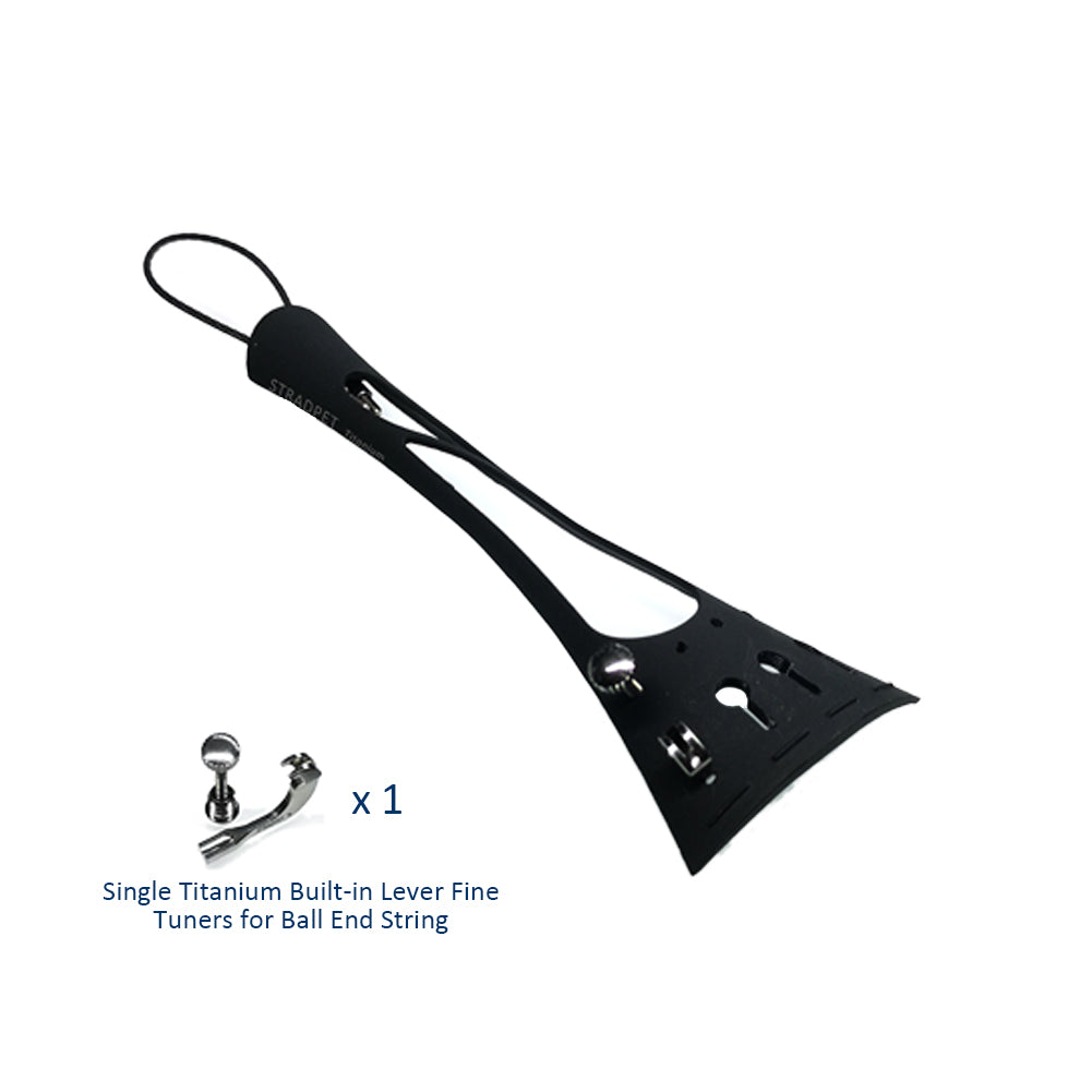 STRADPET French Style Titanium Tailpiece Set for violin with Titanium tailgut Pro, Optional with or without fine tuners