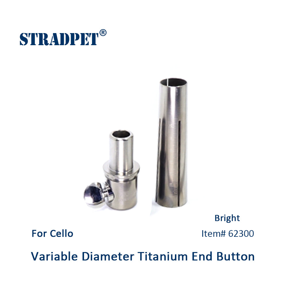 STRADPET 첼로 티타늄 가변 직경 티타늄 엔드 버튼, 첼로 액세서리