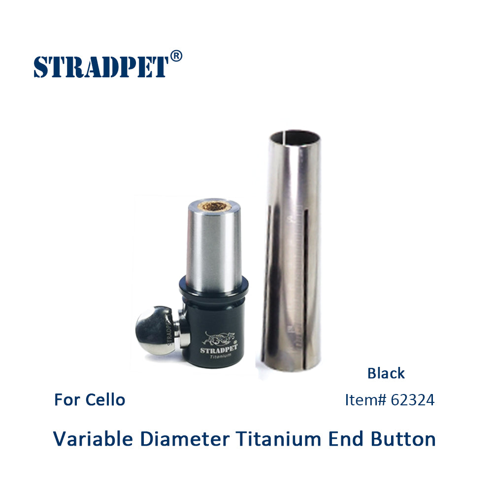 STRADPET 첼로 티타늄 가변 직경 티타늄 엔드 버튼, 첼로 액세서리