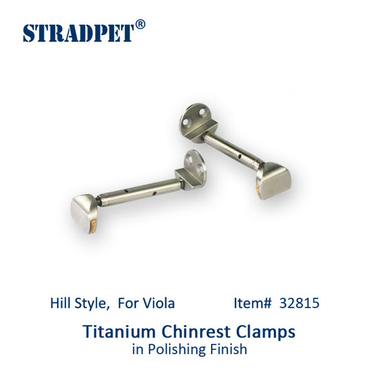 STRADPET Titanium Chinrest Clamps, Chinrest Screws, Hill Style, for Viola, Viola Accessories