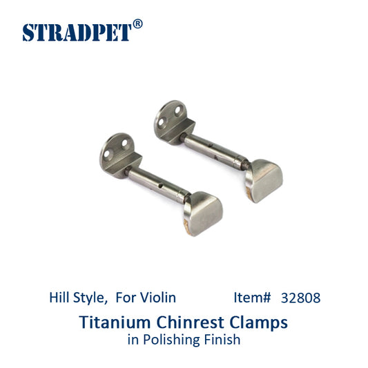 STRADPET Titanium Chinrest Clamps, Chinrest Screws, Hill Style, for Violin, Violin Accessories