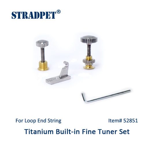 STRADPET Built-in Titanium Fine Tuner Set for LOOP-end string, Violin accessories, 4/4