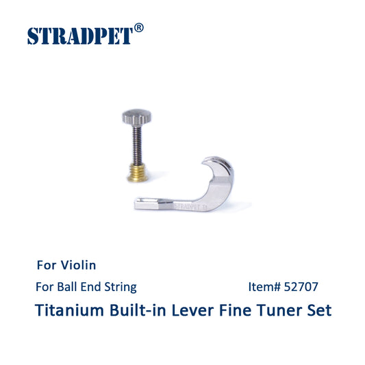 STRADPET Built-in Titanium Lever Fine Tuner Set for Violin (one tuner with its screws), Violin Accessories,4/4,3/4