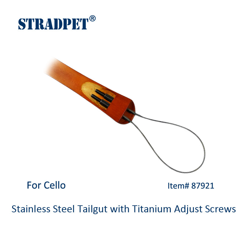 첼로용 티타늄 나사가 달린 STRADPET 스테인리스 스틸 테일거트, 첼로 액세서리