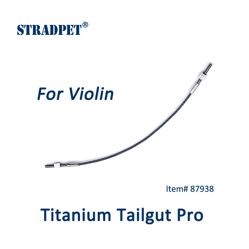 STRADPET Titanium Tailgut Pro with Titanium Screws, Flexible/Softer, Violin Accessories