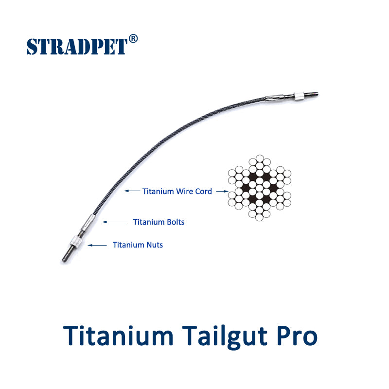 STRADPET Titanium Tailgut Pro with Titanium Screws, Flexible/Softer, Violin Accessories