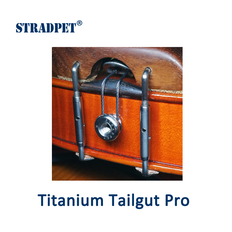 STRADPET Titanium Tailgut Pro with Titanium Screws, Flexible/Softer, Violin Accessories