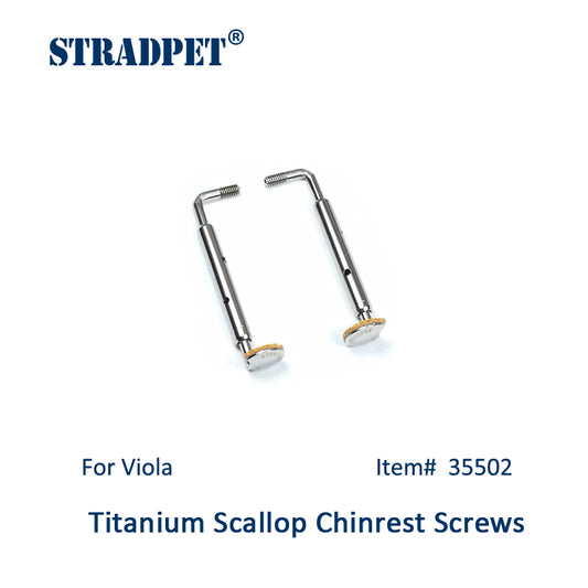 STRADPET Titanium SCALLOP Chinrest Screws for Viola, Chinrest Clamps, Chinrest Brackets