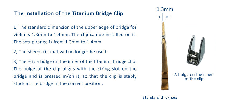 STRADPET Titanium Bridge Protector for Violin and Viola, 4 PCS in 1 Package, instead the animal skin