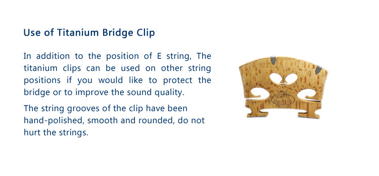 STRADPET Titanium Bridge Protector for Violin and Viola, 4 PCS in 1 Package, instead the animal skin