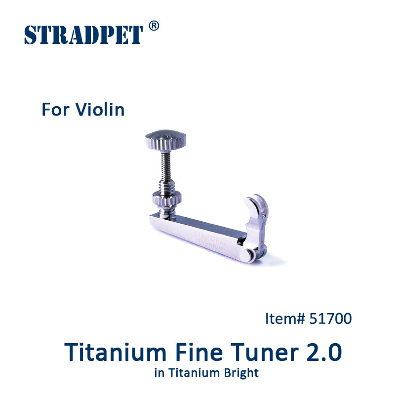 STRADPET Titanium Fine Tuner 2.0 with Wear-Resist Alloy Bolt, for Violin, String adjuster