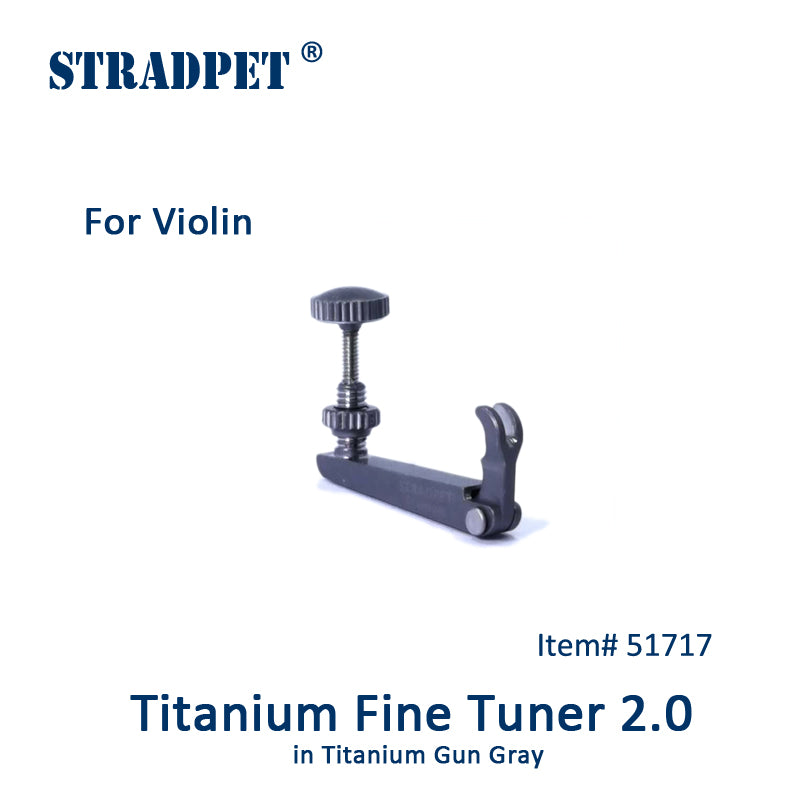 STRADPET Titanium Fine Tuner 2.0 with Wear-Resist Alloy Bolt, for Violin, String adjuster