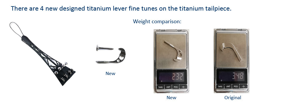 STRADPET Titanium Cello Tailpiece set with Tailgut Pro with 4 PCS Titanium Built-in Fine Tuners