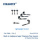 STRADPET Built-in titanium fine tuners set, 4 in 1set, for Cello, lightweight Version