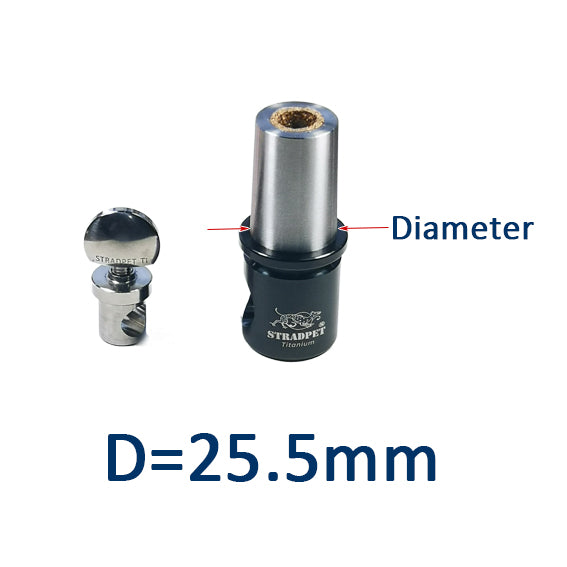 STRADPET Cello Titanium End Button and Lock Cylinder for Diameter 10mm Endpin in Black