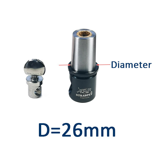 STRADPET Cello Titanium End Button and Lock Cylinder for Diameter 10mm Endpin in Black
