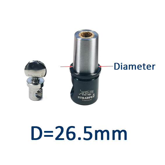 STRADPET Cello Titanium End Button and Lock Cylinder for Diameter 10mm Endpin in Black