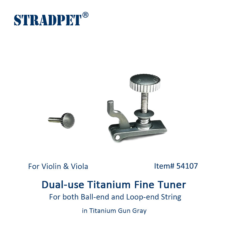STRADPET Dual-use Titanium Fine Tuner for Loop-end & Ball-end Strings, for Violin & Viola