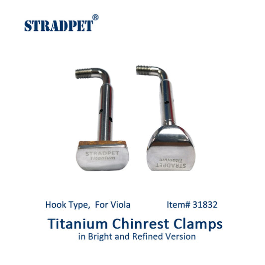STRADPET Titanium Chinrest Clamps, Hook type, for Viola Accessories, 3/4,4/4 (Refine Version)
