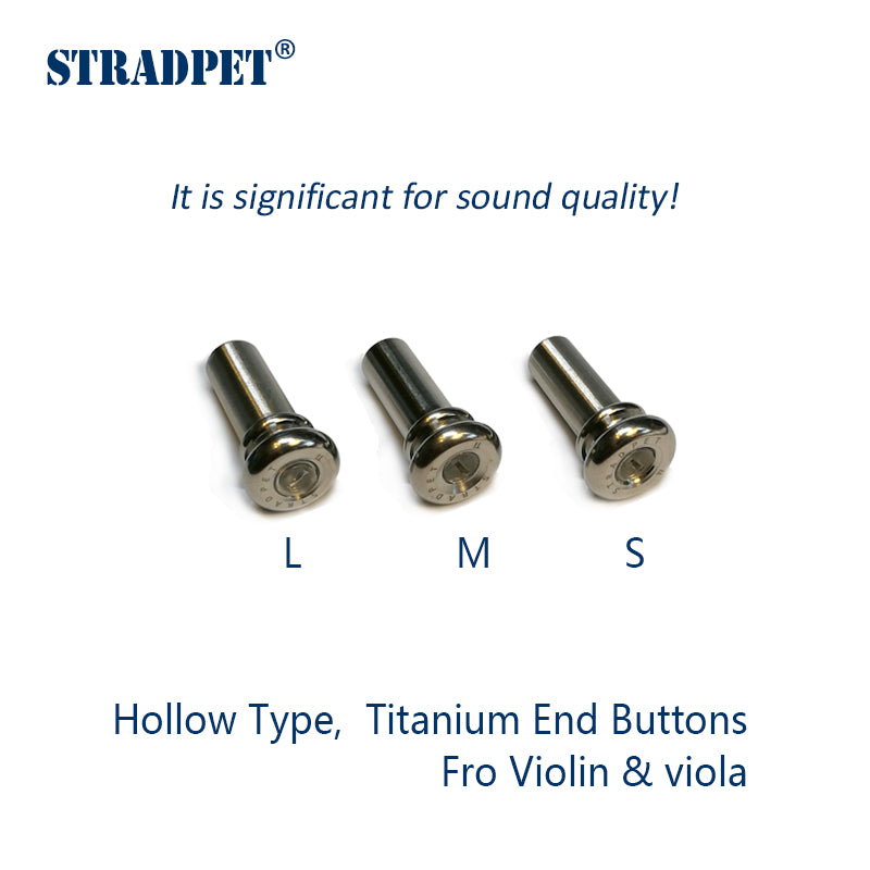 STRADPET Titanium End Button, Hollow type for Violin and Viola