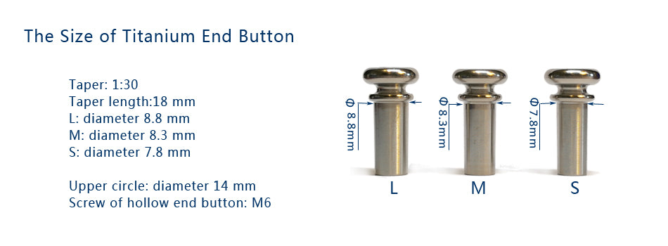 STRADPET Titanium End Button, Hollow type for Violin and Viola