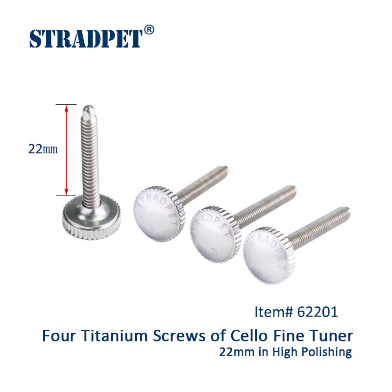 STRADPET Titanium Screws of Cello Fine Tuner (4pcs) (22mm)