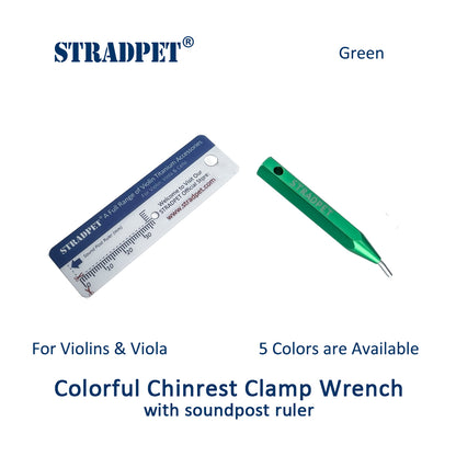 STRADPET 바이올린 및 비올라용 다채로운 턱받침 클램프 렌치, 턱받침 나사에 대한 다채로운 키 