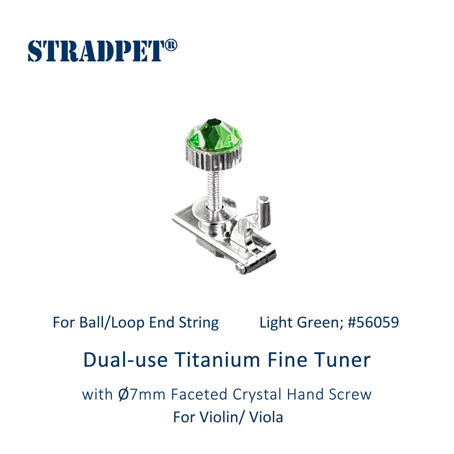 Dual-use Titanium Fine Tuner with ⌀7mm Faceted Crystal Hand Screw