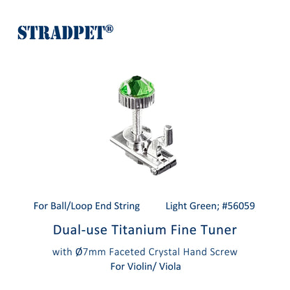 Dual-use Titanium Fine Tuner with ⌀7mm Faceted Crystal Hand Screw