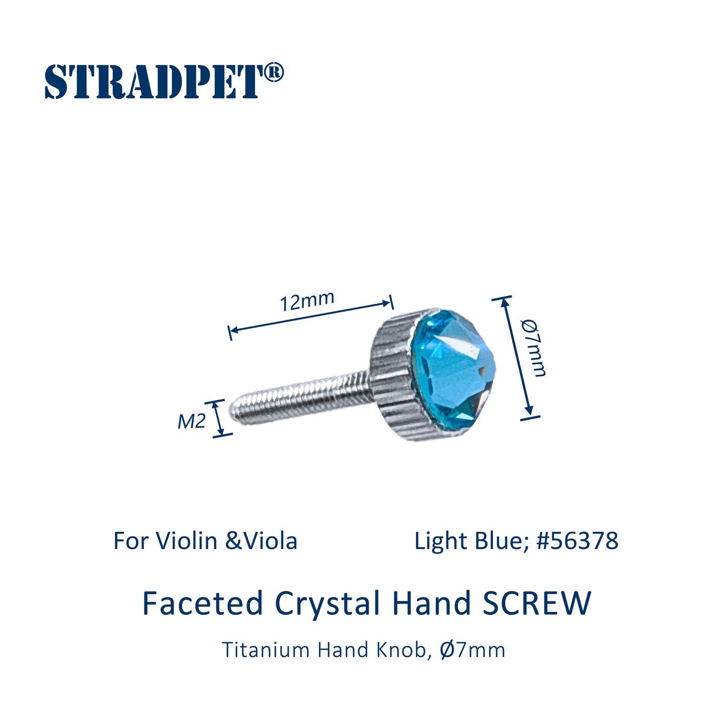 Dual-use Titanium Fine Tuner with ⌀7mm Faceted Crystal Hand Screw