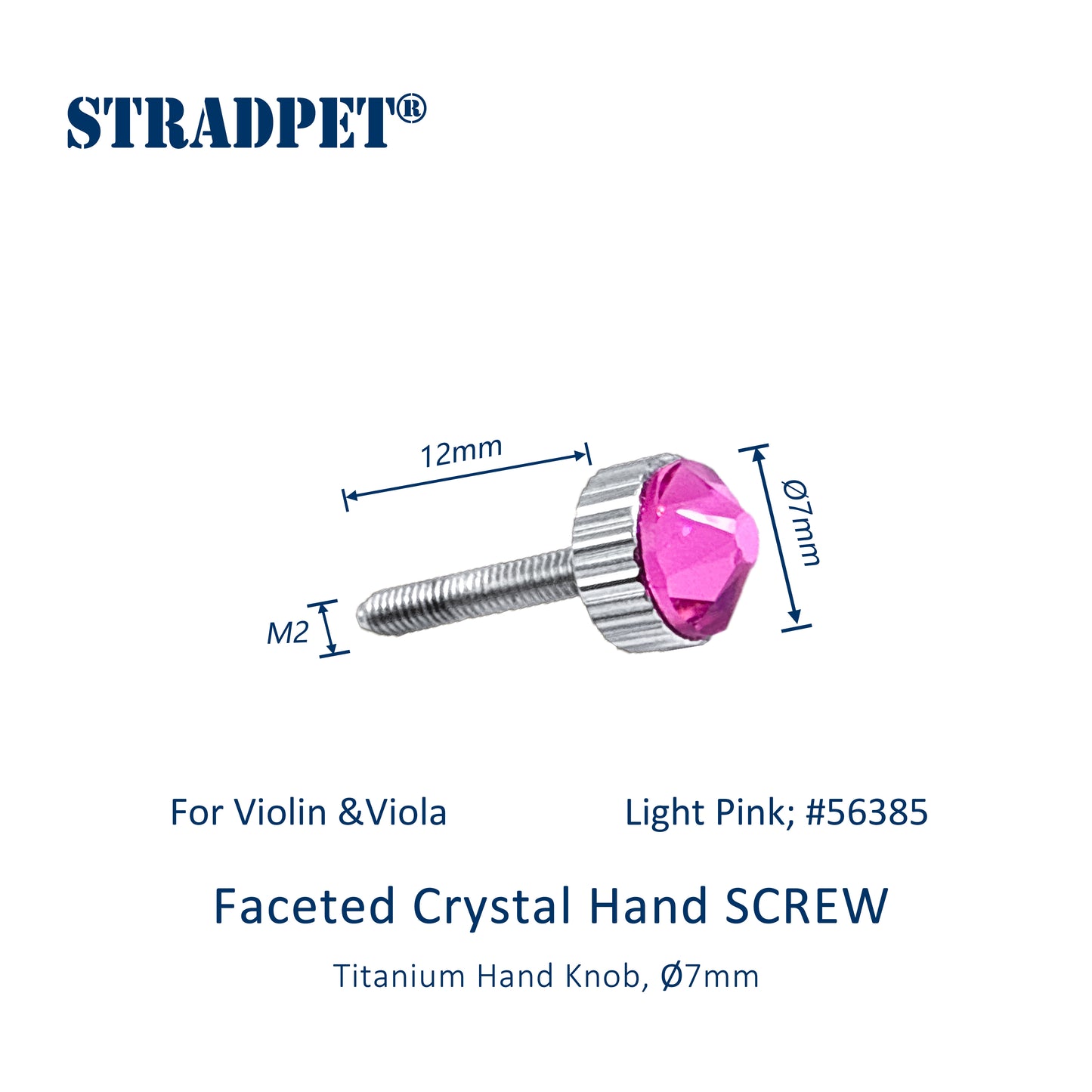 Dual-use Titanium Fine Tuner with ⌀7mm Faceted Crystal Hand Screw