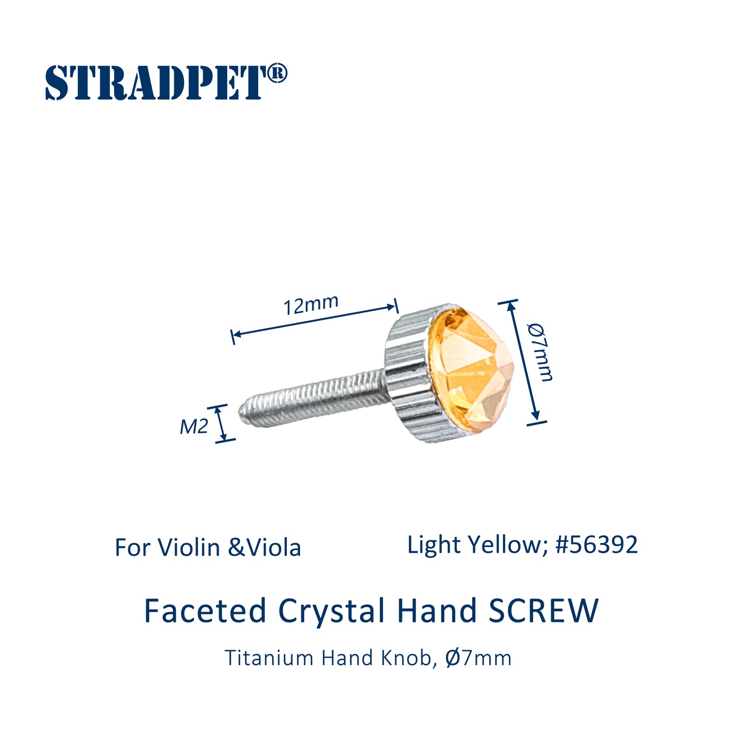 Dual-use Titanium Fine Tuner with ⌀7mm Faceted Crystal Hand Screw