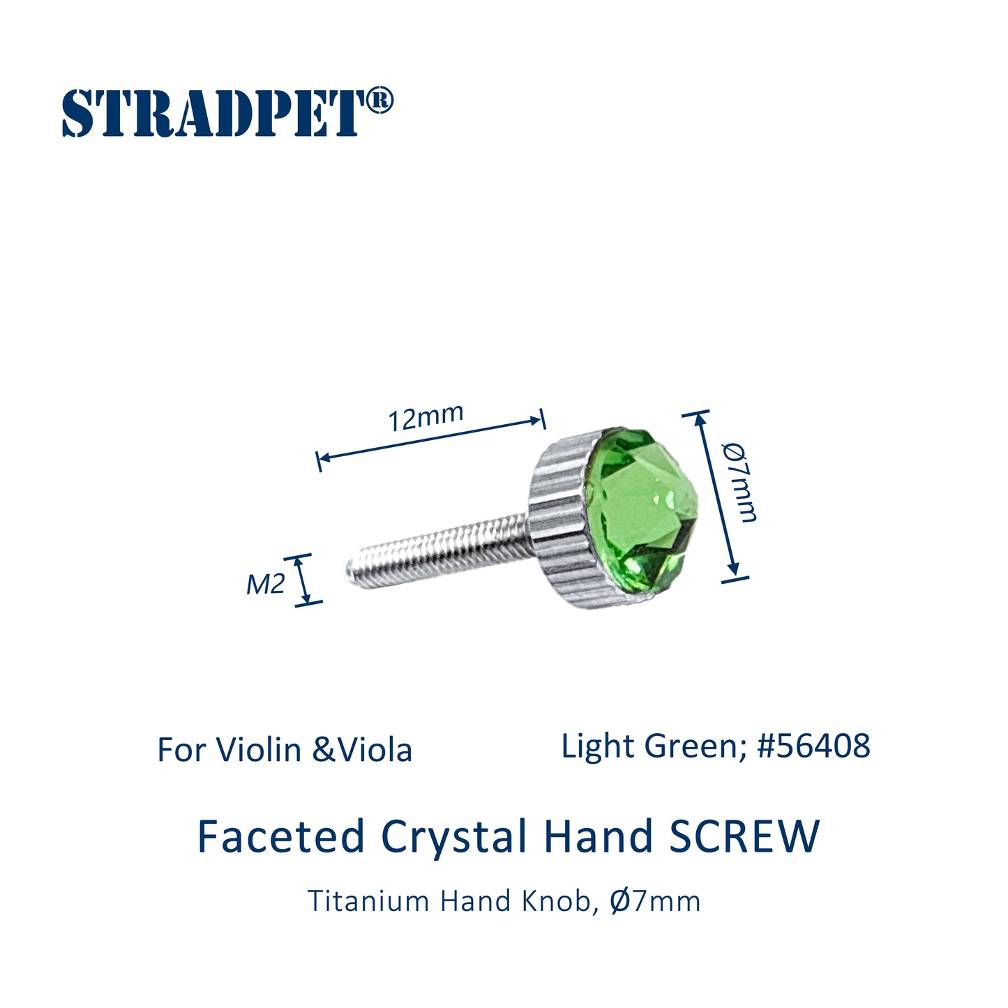 Dual-use Titanium Fine Tuner with ⌀7mm Faceted Crystal Hand Screw