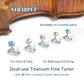 Dual-use Titanium Fine Tuner with ⌀7mm Faceted Crystal Hand Screw