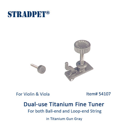 STRADPET Dual-use Titanium Fine Tuner for Loop-end & Ball-end Strings, for Violin & Viola