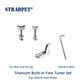 STRADPET Built-in Titanium Fine Tuner set for BALL-end string, Violin accessories, 4/4