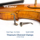 STRADPET Titanium Chinrest Clamps, Hook Type, for Violin, 4/4,4/3