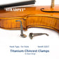 STRADPET Titanium Chinrest Clamps, Hook Type, for Viola, 4/4,4/3