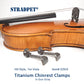 STRADPET Titanium Chinrest Clamps, Chinrest Screws, Hill Style, for Viola, Viola Accessories