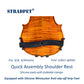 STRADPET Quick Assembly Shoulder Rest with Silicone Minisucker Anti-slip-off Grip Feet(Patent)-Silicone Rest with Foldable Clamps