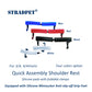 STRADPET Quick Assembly Shoulder Rest with Silicone Minisucker Anti-slip-off Grip Feet(Patent)-Silicone Rest with Foldable Clamps