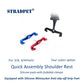 STRADPET Quick Assembly Shoulder Rest with Silicone Minisucker Anti-slip-off Grip Feet(Patent)-Silicone Rest with Foldable Clamps